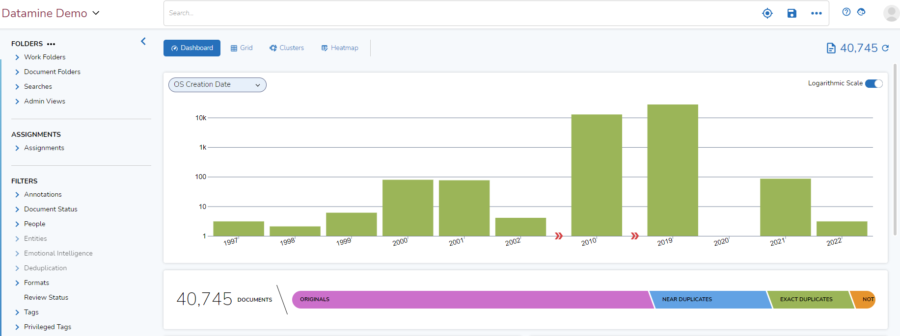 Reveal 11 dashboard