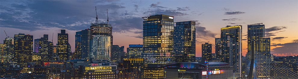 Boston skyline - one of the cities where Datamine Discovery offers eDiscovery services to.